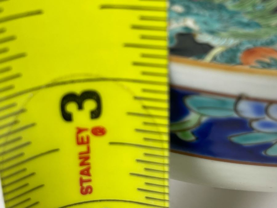 Pair Of Vintage Signed Hand Painted Chinese Dragon Motif Bowls 8.25R X 3.25H And 7R X 2.75H [Photo 15]