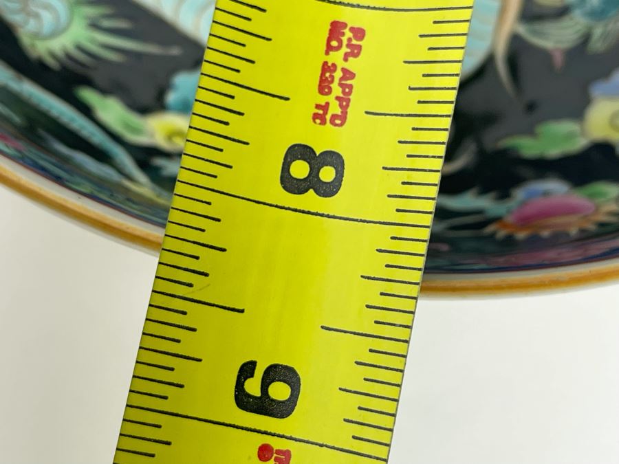 Pair Of Vintage Signed Hand Painted Chinese Dragon Motif Bowls 8.25R X 3.25H And 7R X 2.75H [Photo 14]