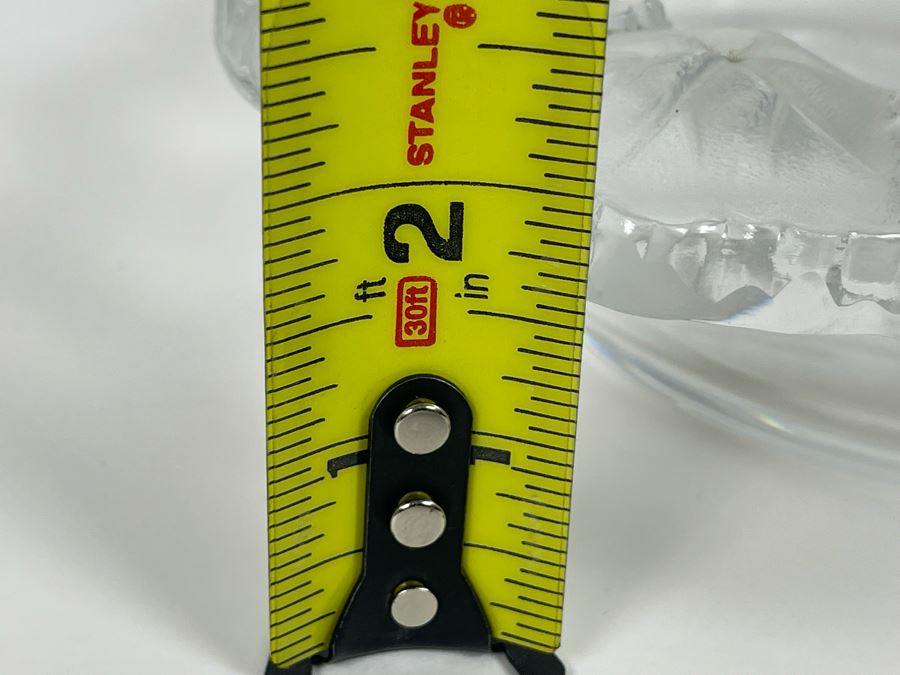 Lalique France Signed Crystal Bowl With Leaves On Rim 9R X 2H [Photo 11]