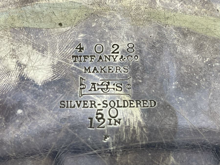 Tiffany & Co Vintage Silver-Soldered Tray 12R [Photo 6]