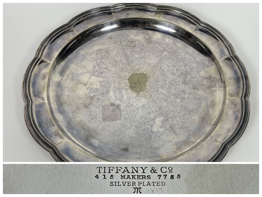 Tiffany & Co Vintage Silver Plated Tray 12R [Photo 1]