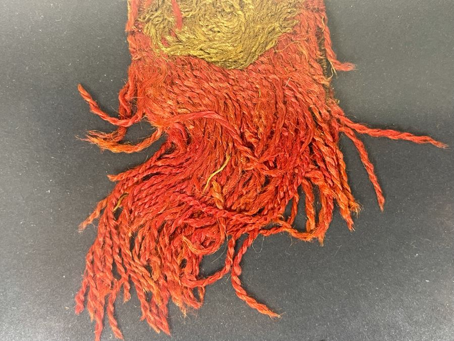 Pair Of Exceptional Antique Pre Columbian Moche Weavings Textile Framed 11.5 X 8.5 [Photo 9]