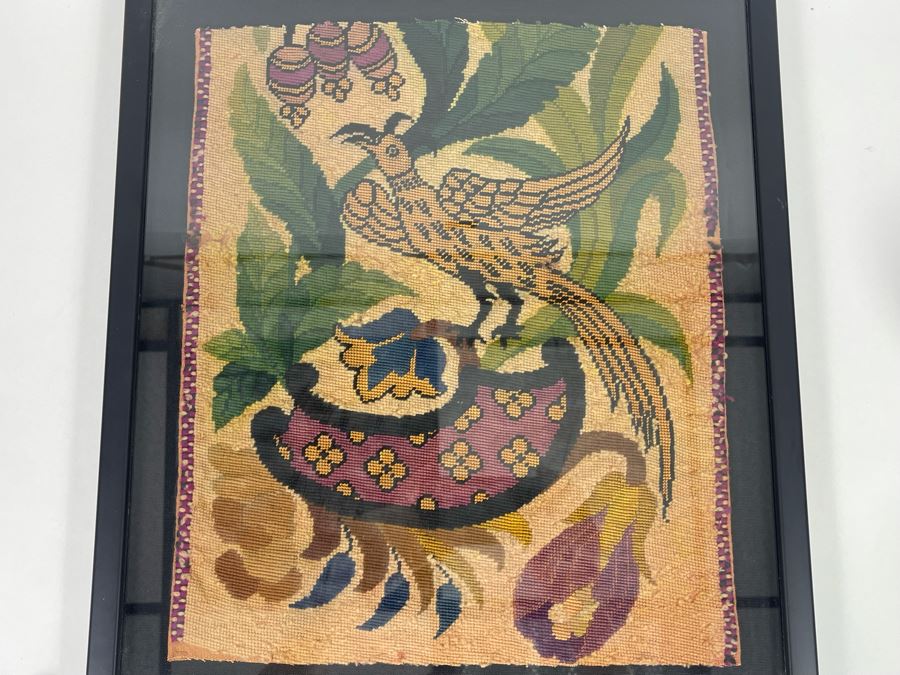 Antique Framed Textile 13 X 16 [Photo 2]