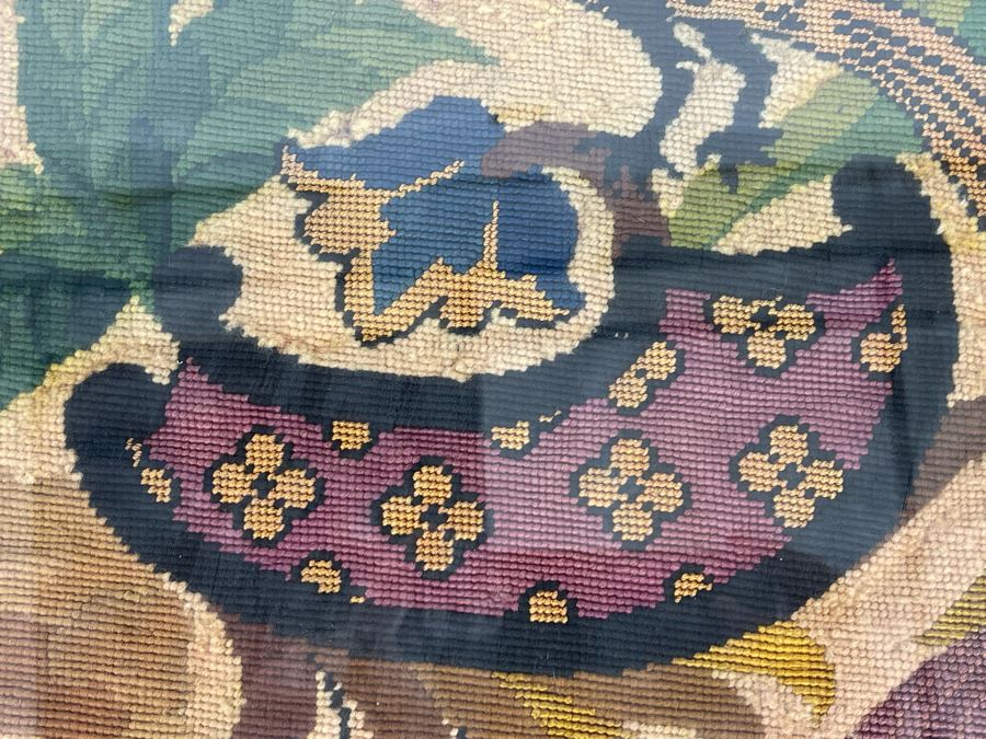 Antique Framed Textile 13 X 16 [Photo 5]