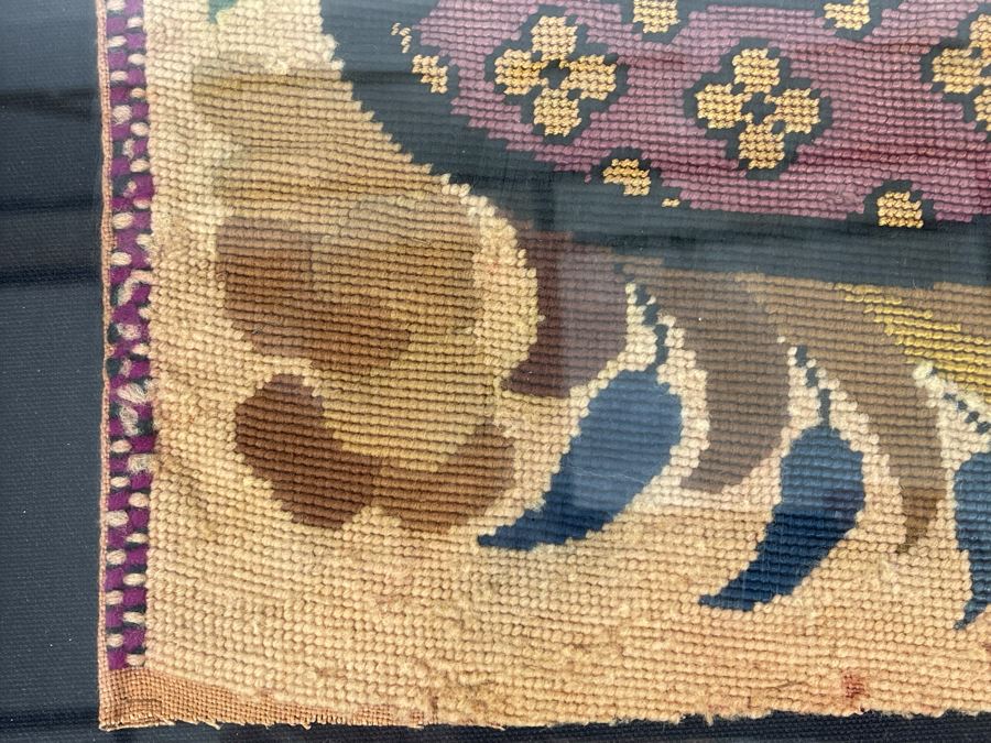 Antique Framed Textile 13 X 16 [Photo 6]