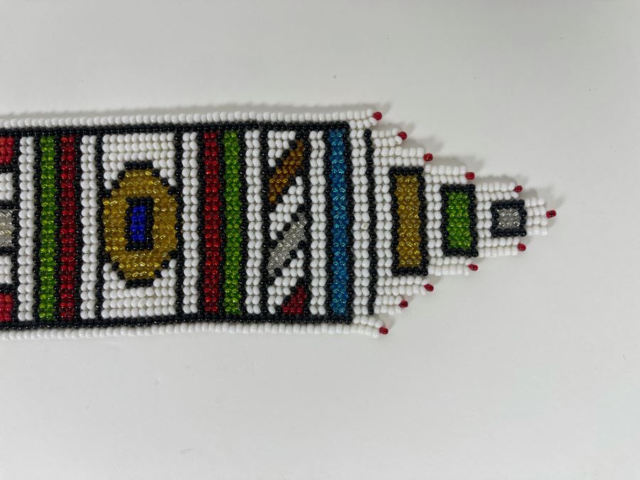 Pair Of African Beaded Wall Hangings 24L And 21L [Photo 11]