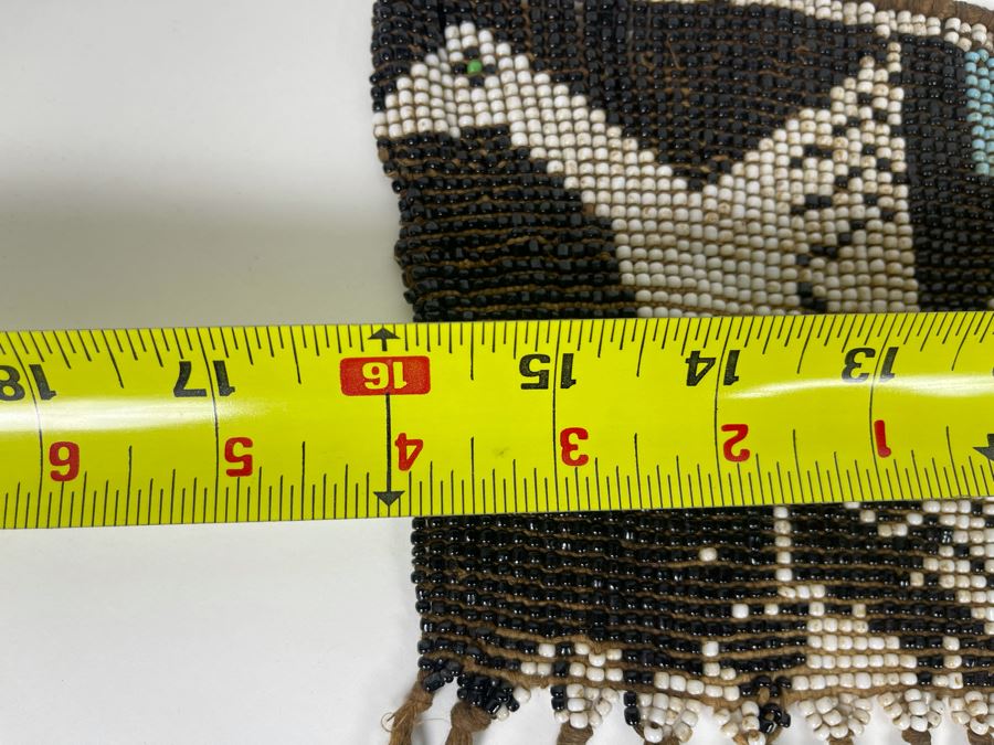 Old African Ndebele Girl's Beaded Apron Beadwork 16W X 7.5H [Photo 8]