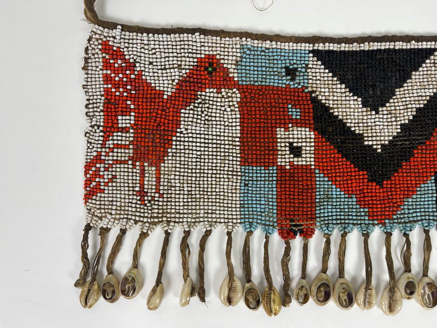 Old African Ndebele Girl's Beaded Apron Beadwork 16W X 7.5H [Photo 4]