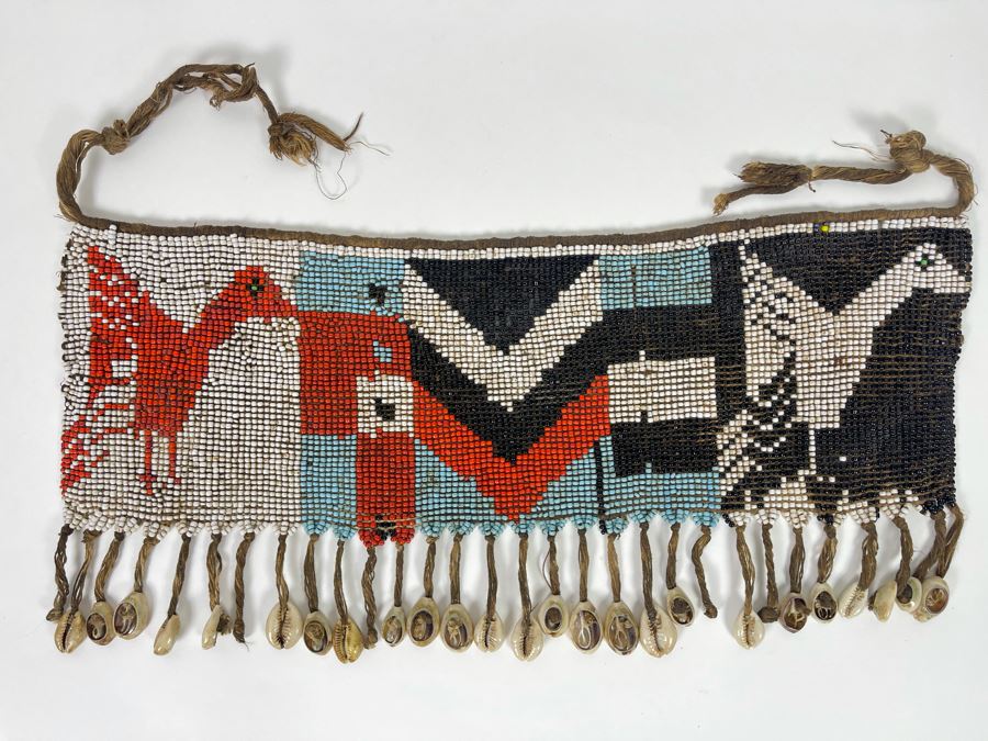 Old African Ndebele Girl's Beaded Apron Beadwork 16W X 7.5H [Photo 3]