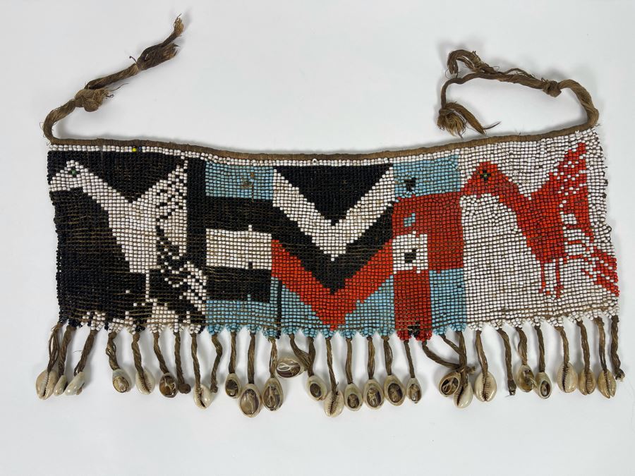Old African Ndebele Girl's Beaded Apron Beadwork 16W X 7.5H [Photo 7]