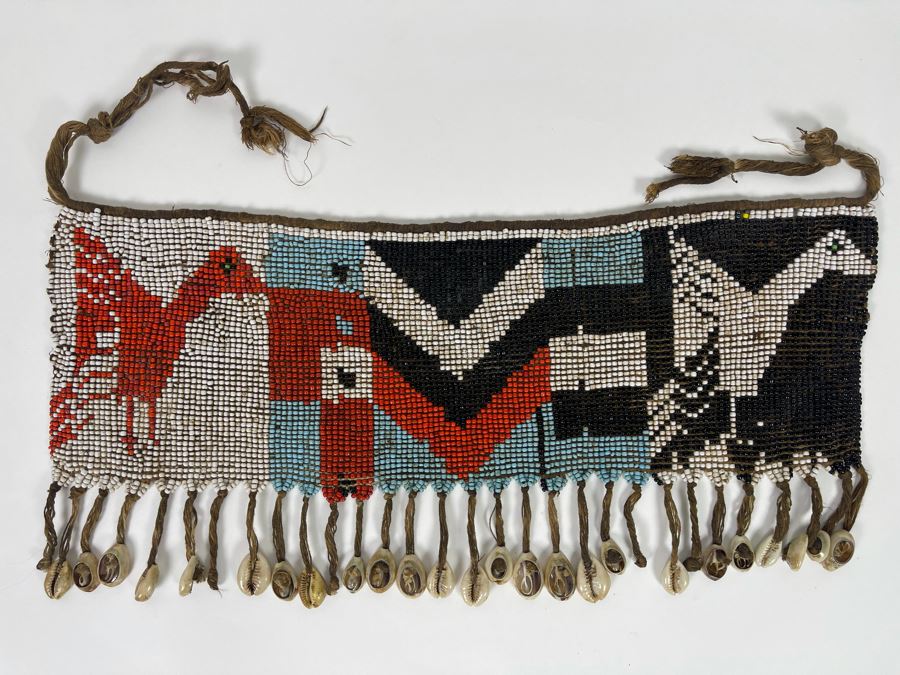 Old African Ndebele Girl's Beaded Apron Beadwork 16W X 7.5H [Photo 2]