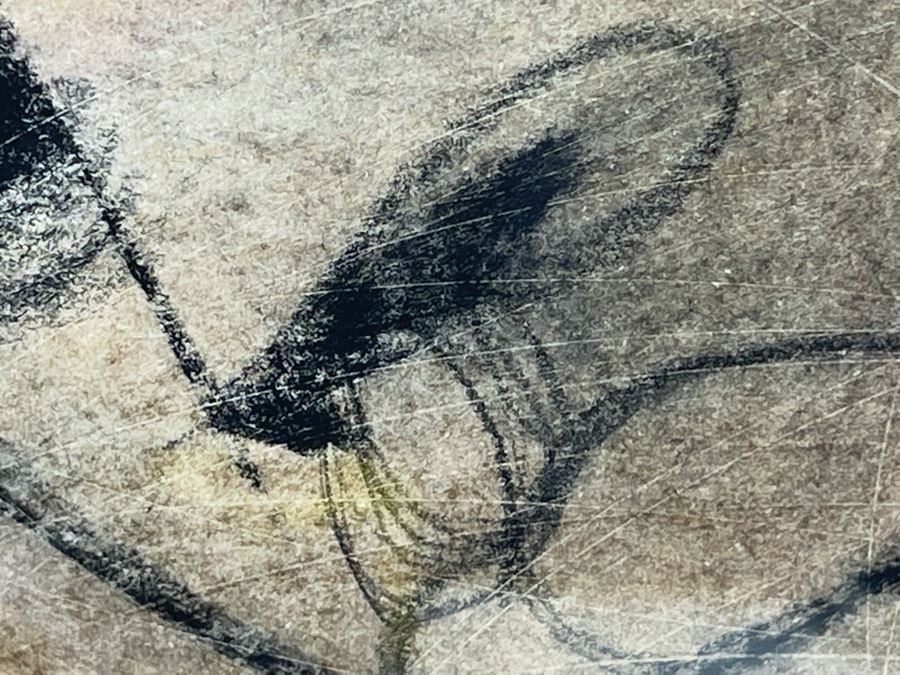 Original Ben Macala (South Africa, 1938-1997) Charcoal On Paper Drawing In Frame 12 X 19 [Photo 9]