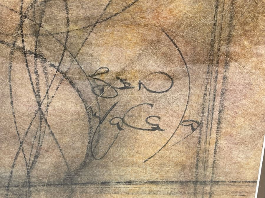 Original Ben Macala (South Africa, 1938-1997) Charcoal On Paper Drawing In Frame 12 X 19 [Photo 7]