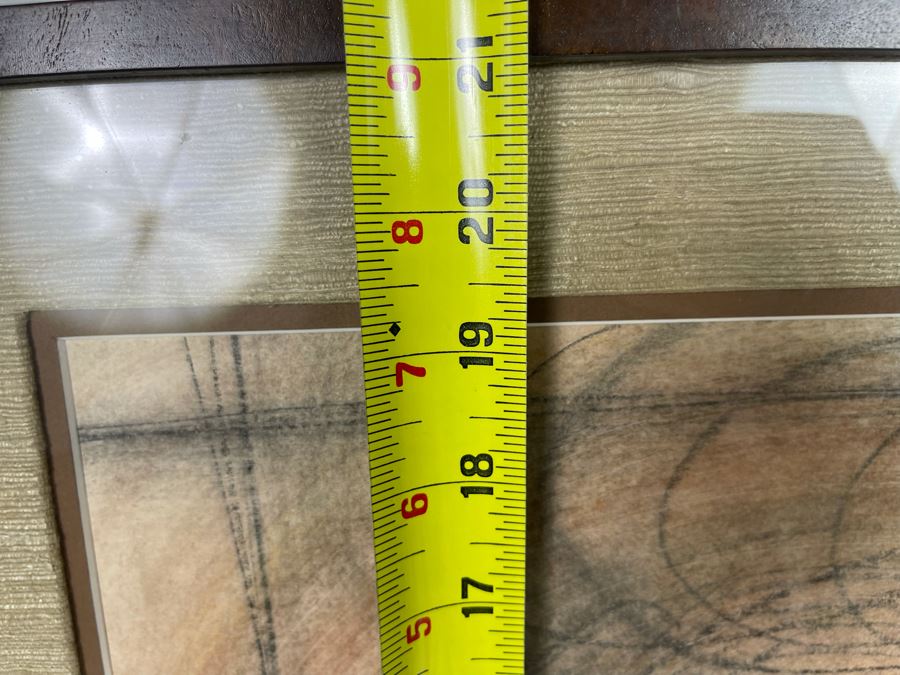 Original Ben Macala (South Africa, 1938-1997) Charcoal On Paper Drawing In Frame 12 X 19 [Photo 11]