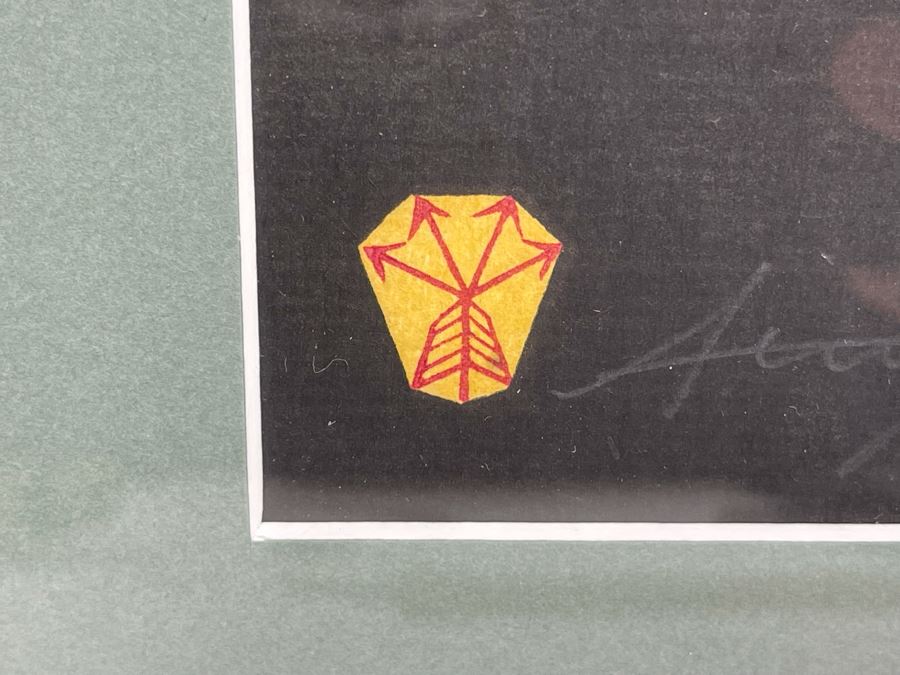 Signed Japanese Woodblock Print Of Nude Woman Framed 6.5 X 15.5 [Photo 9]