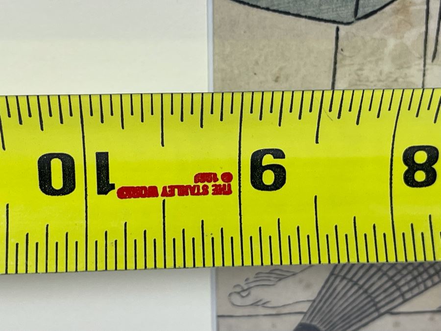 Old Japanese Woodblock Print In Frame 9 X 14.5 [Photo 13]