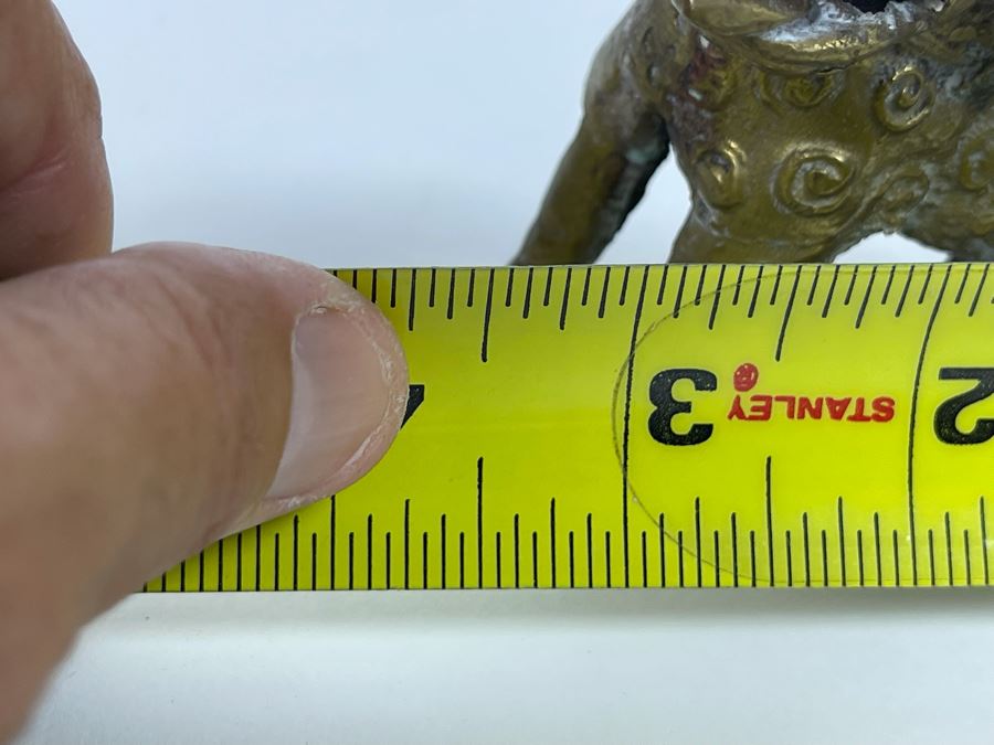 Pair Of Old Brass Dogs Figurines 3.5W X 3.5H [Photo 9]