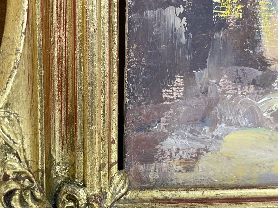 Mario Maresca Serra (Italy, 1912-1990) Original Framed Painting Titled 'Mercato Napaletano' 16 X 12 [Photo 16]