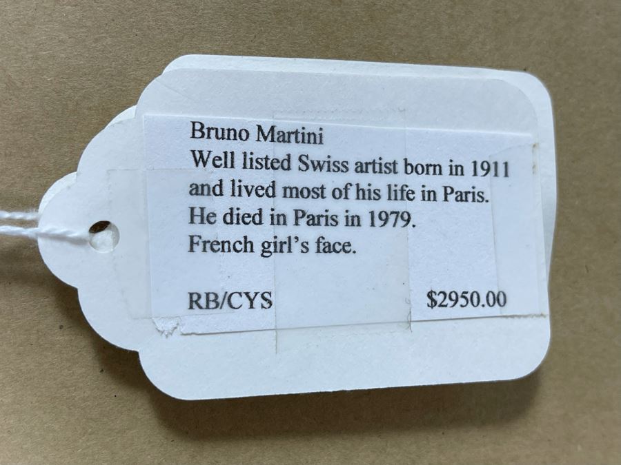 Bruno Martini (1911-1979) Signed Original Gouache Painting Retailed For $3,200 [Photo 14]