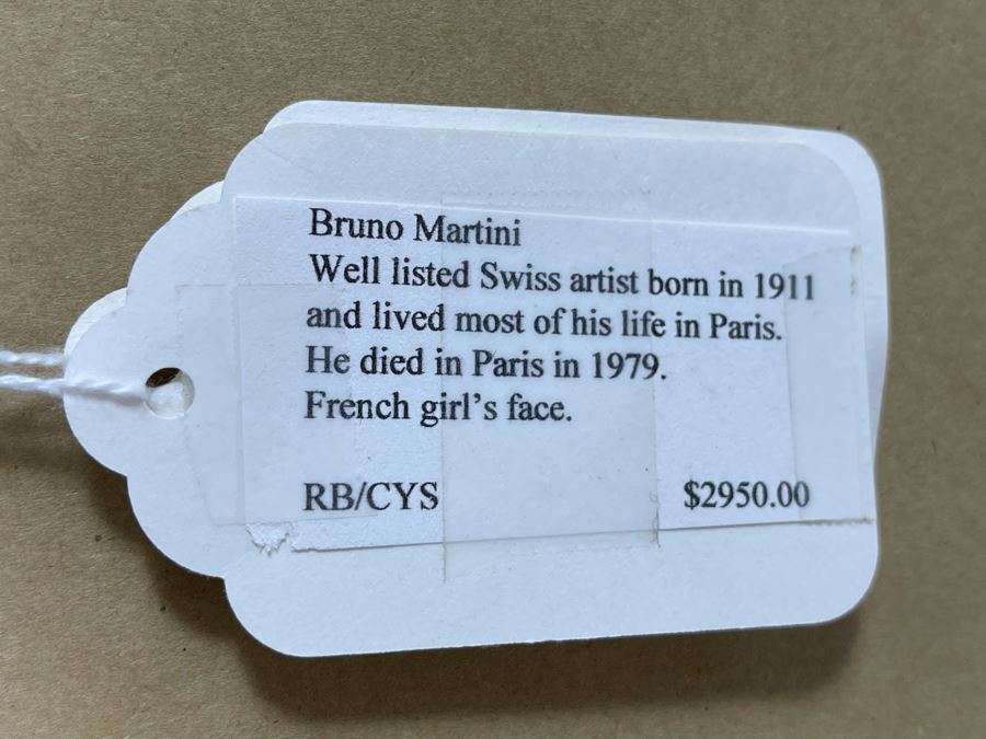 Bruno Martini (1911-1979) Signed Original Gouache Painting Retailed For $3,200 [Photo 13]