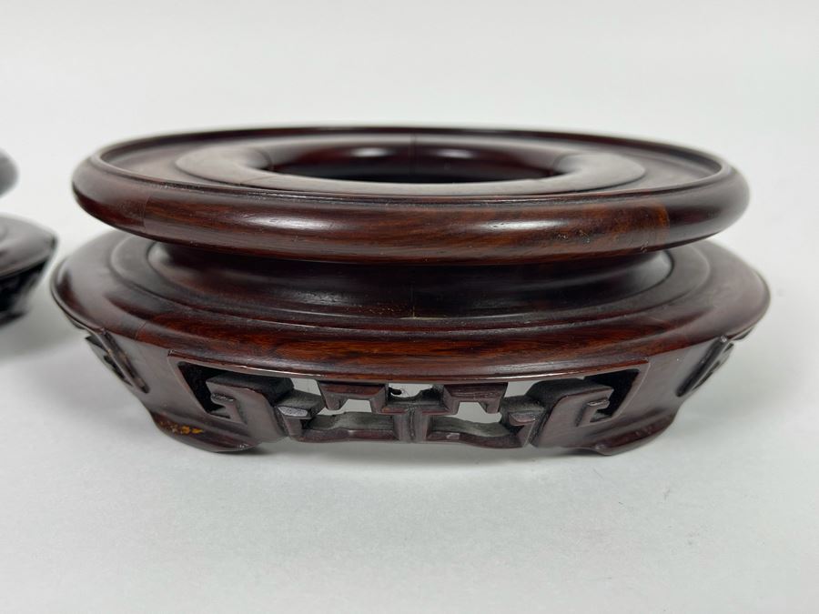 Set Of Two Chinese Wooden Stands 7R And 5R [Photo 6]