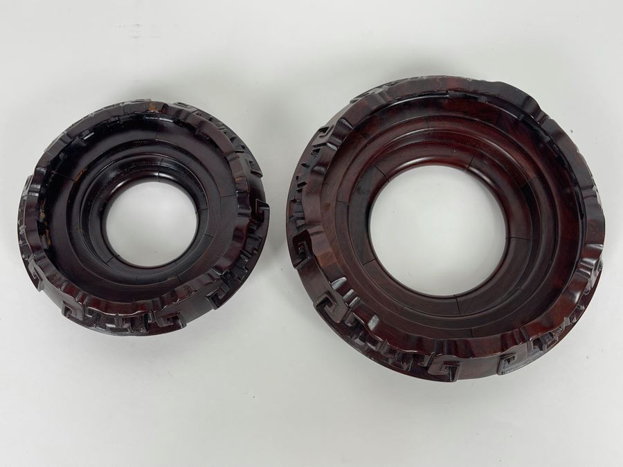 Set Of Two Chinese Wooden Stands 7R And 5R [Photo 10]