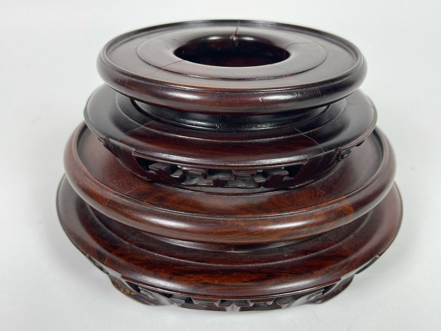 Set Of Two Chinese Wooden Stands 7R And 5R [Photo 3]