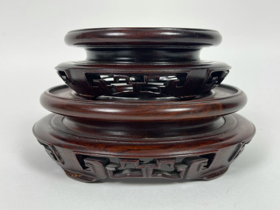 Set Of Two Chinese Wooden Stands 7R And 5R [Photo 2]