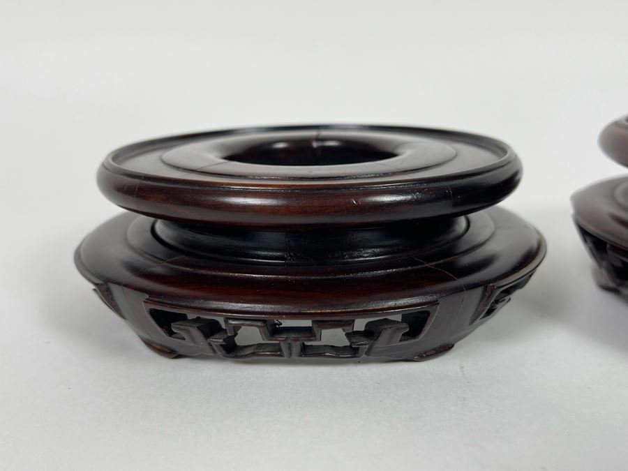 Set Of Two Chinese Wooden Stands 7R And 5R [Photo 7]