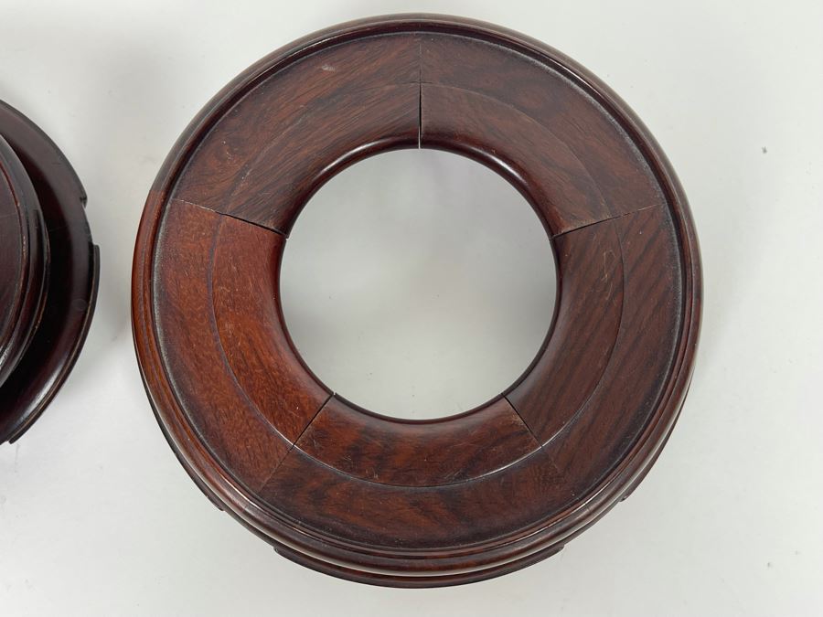 Set Of Two Chinese Wooden Stands 7R And 5R [Photo 5]