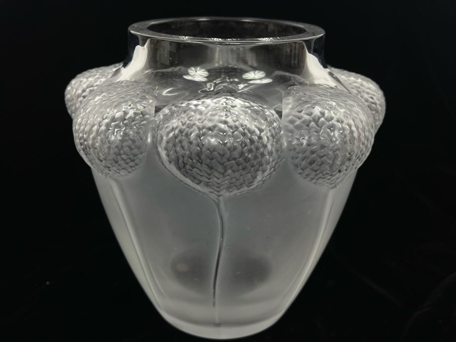 Signed Lalique France Bali Vase - Hand Signed By The Late Marie Claude Lalique 1995 7H Estimate $2,000 [Photo 3]