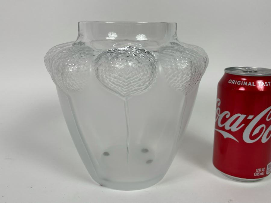 Signed Lalique France Bali Vase - Hand Signed By The Late Marie Claude Lalique 1995 7H Estimate $2,000 [Photo 12]