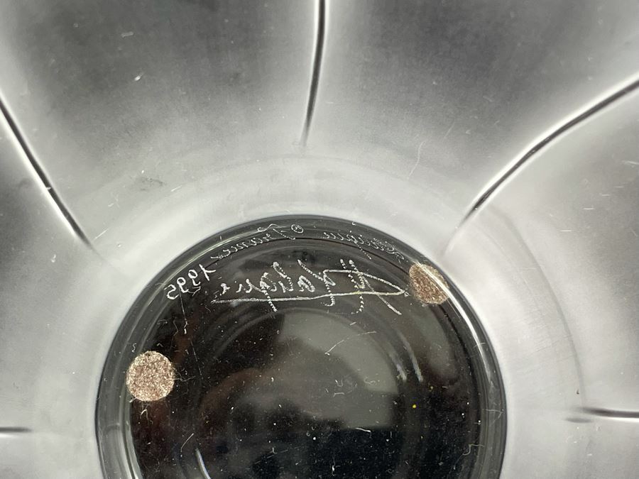 Signed Lalique France Bali Vase - Hand Signed By The Late Marie Claude Lalique 1995 7H Estimate $2,000 [Photo 11]