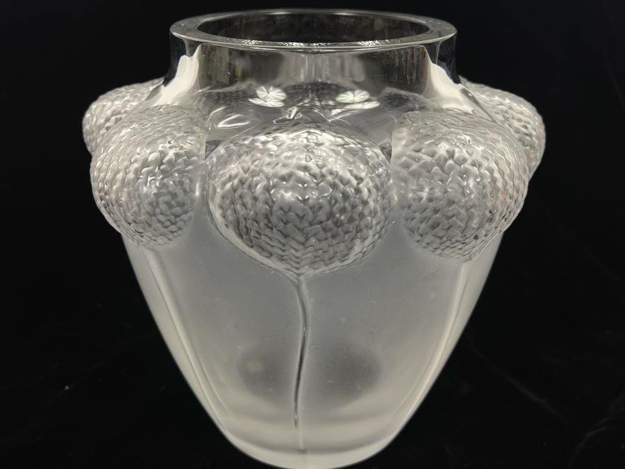 Signed Lalique France Bali Vase - Hand Signed By The Late Marie Claude Lalique 1995 7H Estimate $2,000 [Photo 5]