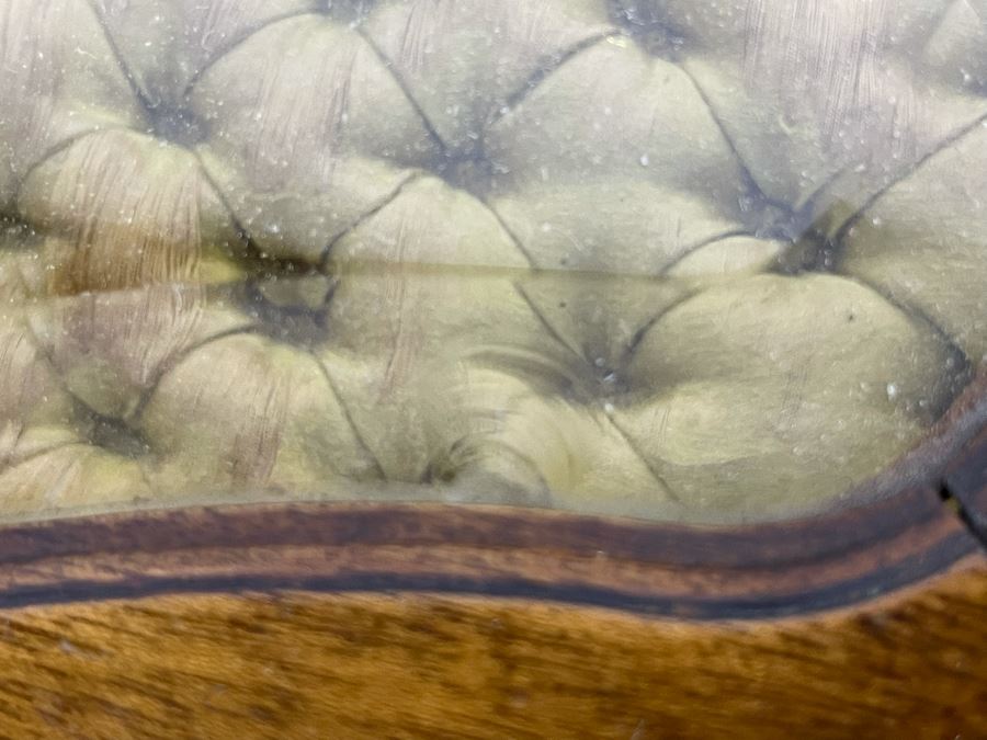 Beautiful Wooden French Louis XV Vitrine Side Table With Ormolu Mounts Hinged Glass Top Lockable With Key (Slight Chip In Beveled Glass Top) 18.5W X 14D X 28H [Photo 13]