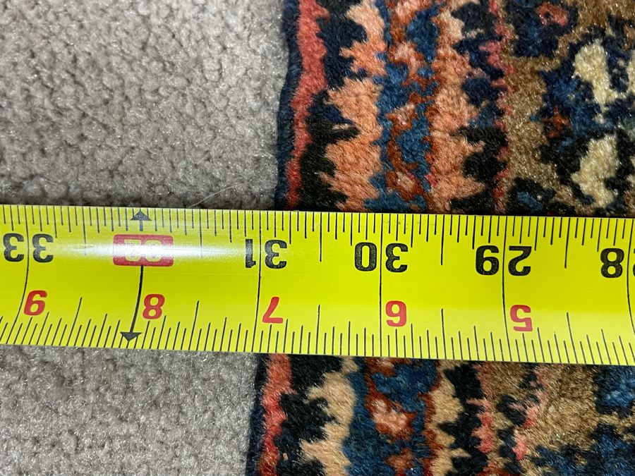 Old Hand Knotted Wool Persian Area Rug 31W X 54L [Photo 16]