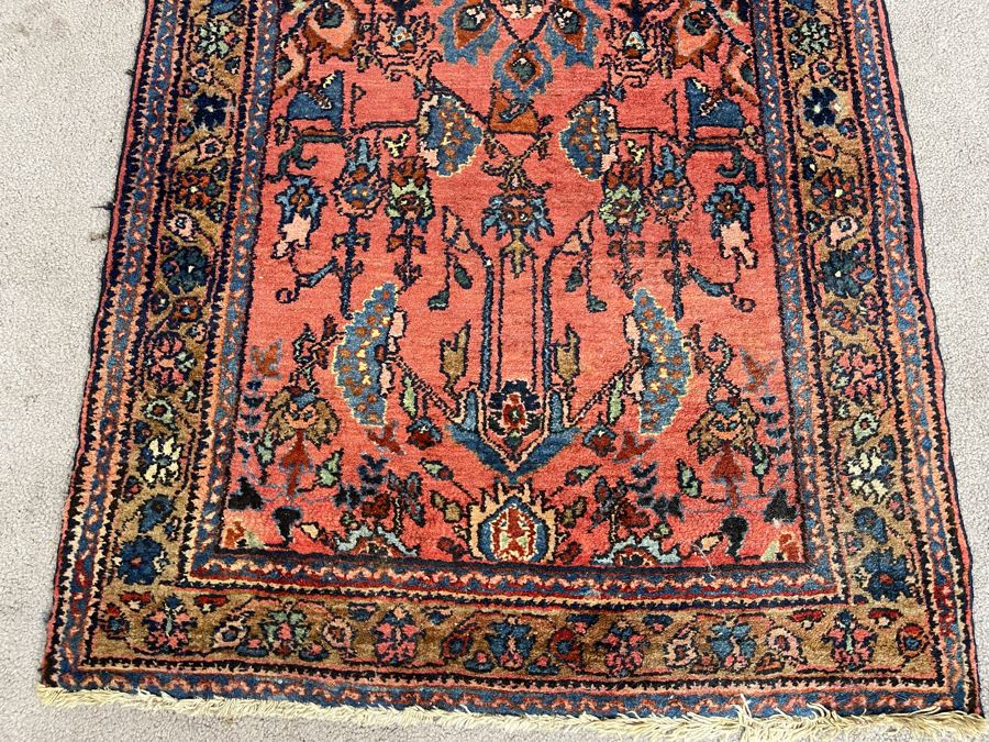 Old Hand Knotted Wool Persian Area Rug 31W X 54L [Photo 5]