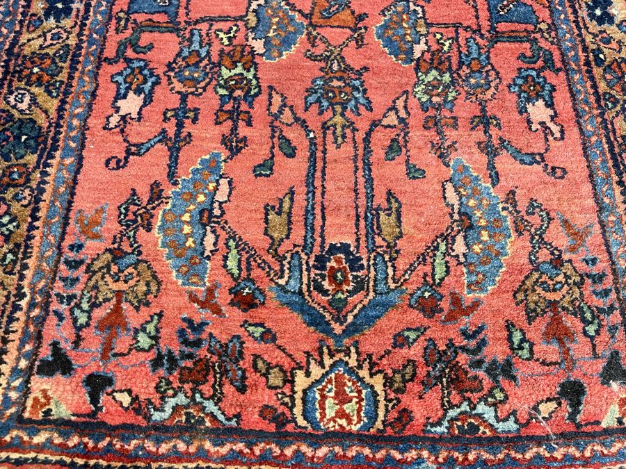 Old Hand Knotted Wool Persian Area Rug 31W X 54L [Photo 6]