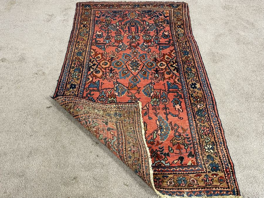 Old Hand Knotted Wool Persian Area Rug 31W X 54L [Photo 12]