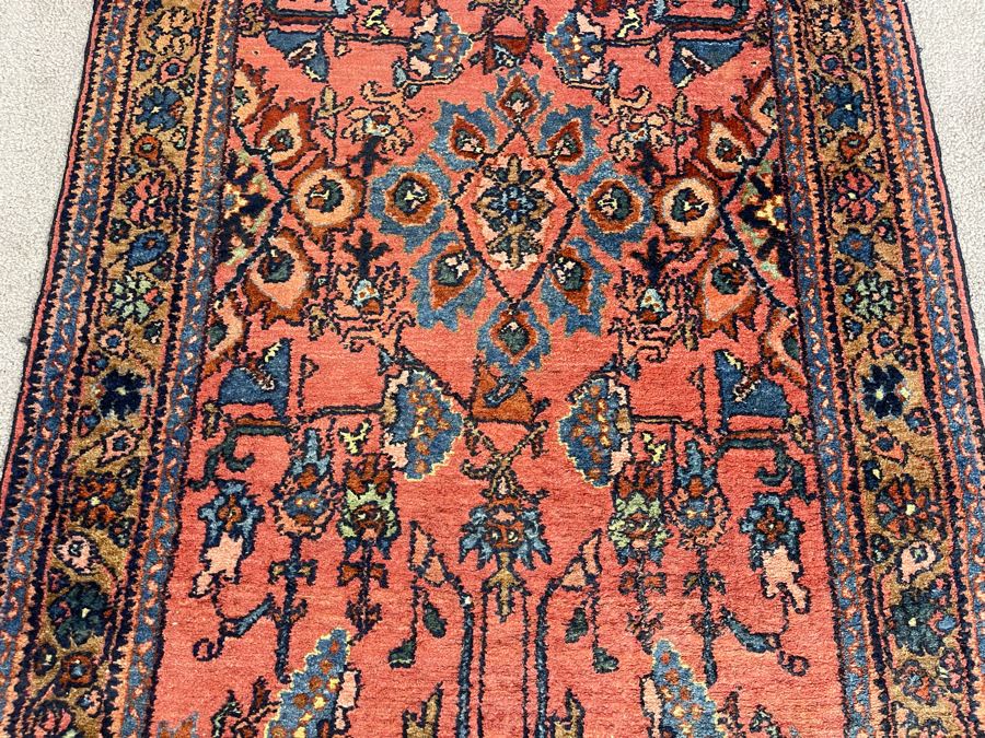Old Hand Knotted Wool Persian Area Rug 31W X 54L [Photo 7]
