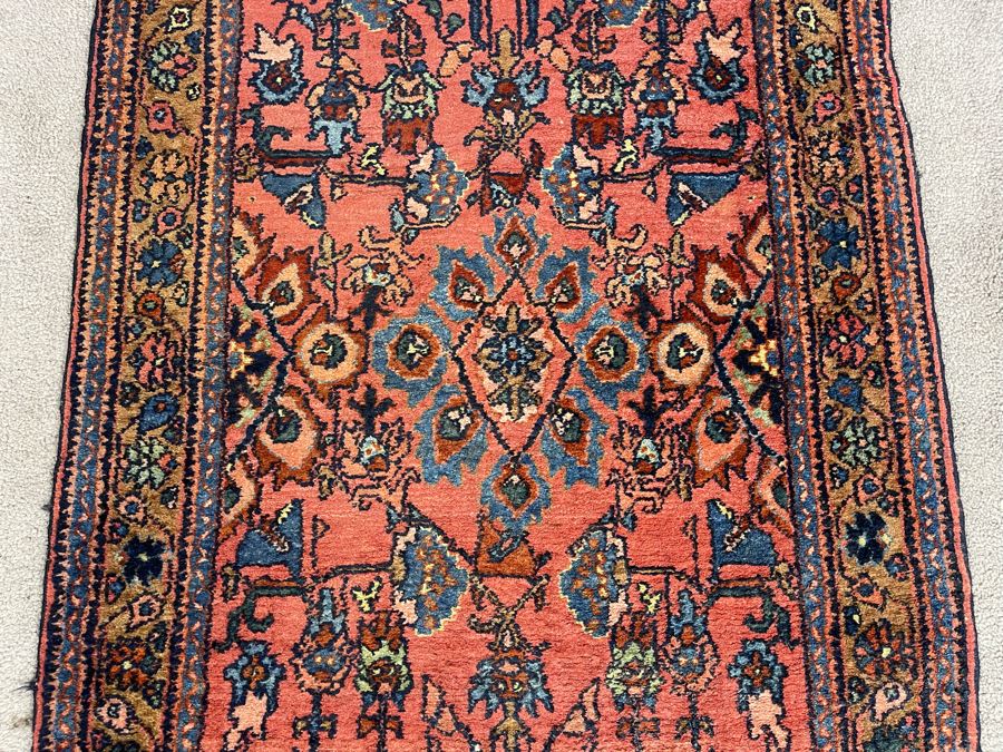 Old Hand Knotted Wool Persian Area Rug 31W X 54L [Photo 8]