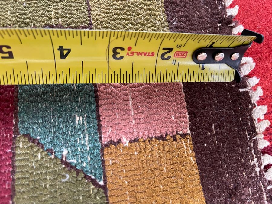 Old Hand Knotted Wool Persian Area Rug With Unusually Bright Colors 26W X 47L [Photo 15]