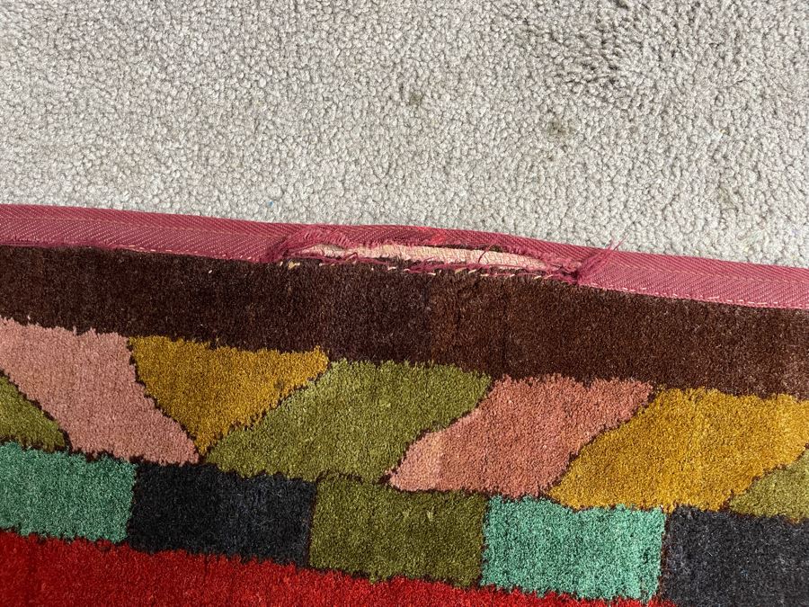 Old Hand Knotted Wool Persian Area Rug With Unusually Bright Colors 26W X 47L [Photo 12]