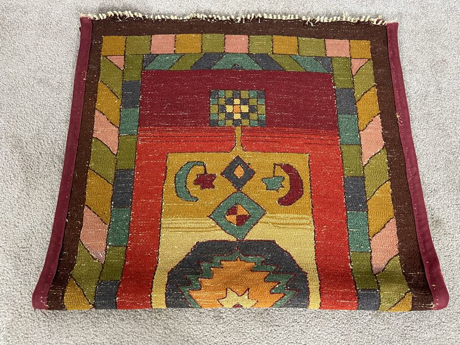 Old Hand Knotted Wool Persian Area Rug With Unusually Bright Colors 26W X 47L [Photo 19]