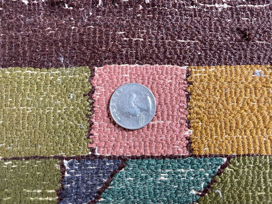 Old Hand Knotted Wool Persian Area Rug With Unusually Bright Colors 26W X 47L [Photo 14]