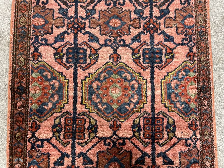 Old Hand Knotted Wool Persian Area Rug 29W X 63L [Photo 6]