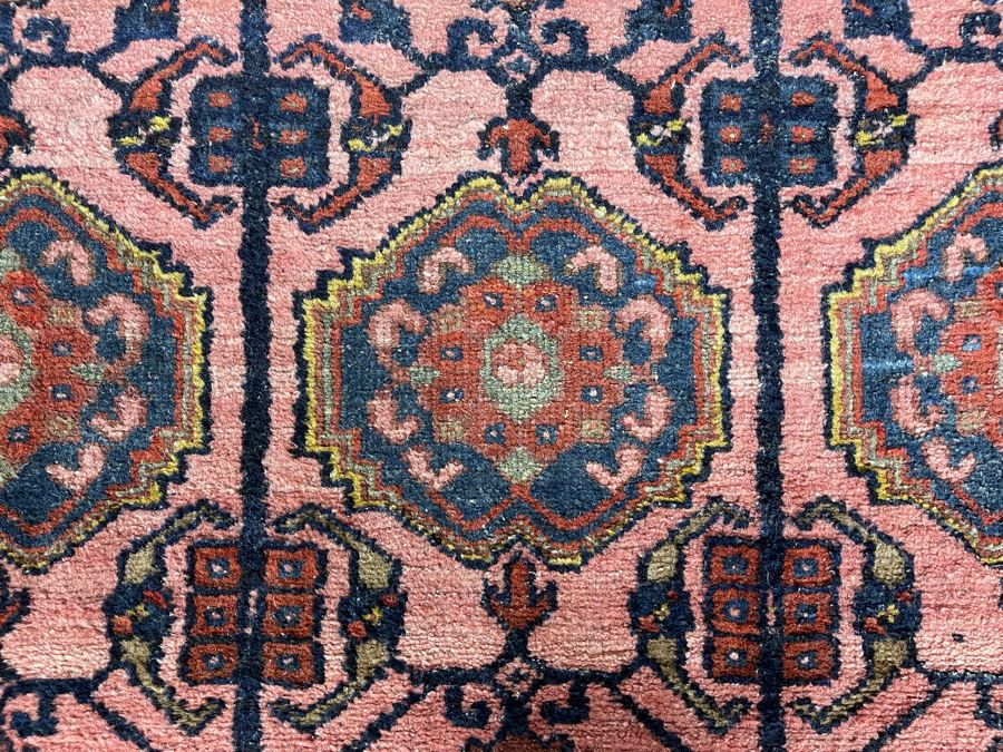 Old Hand Knotted Wool Persian Area Rug 29W X 63L [Photo 7]