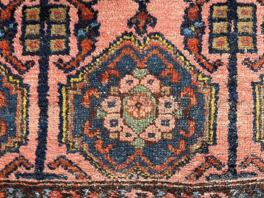 Old Hand Knotted Wool Persian Area Rug 29W X 63L [Photo 5]