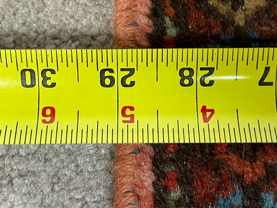 Old Hand Knotted Wool Persian Area Rug 29W X 63L [Photo 12]