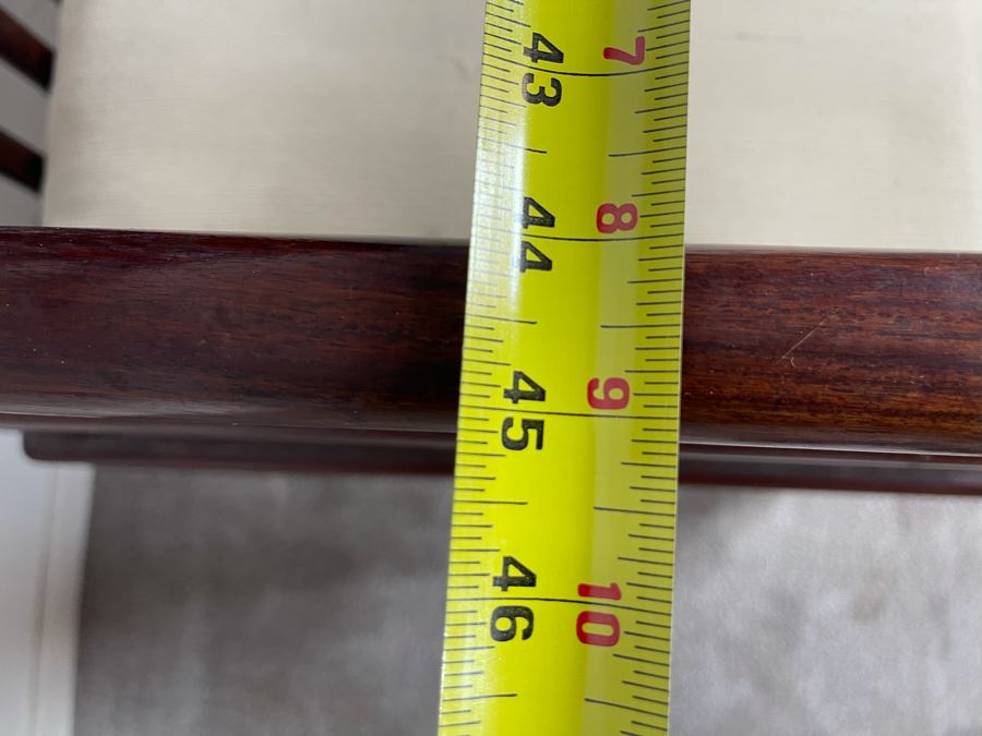 Stunning Chinese Carved Blackwood Rosewood Bench With Cushion 45W X 21D X 38H [Photo 18]